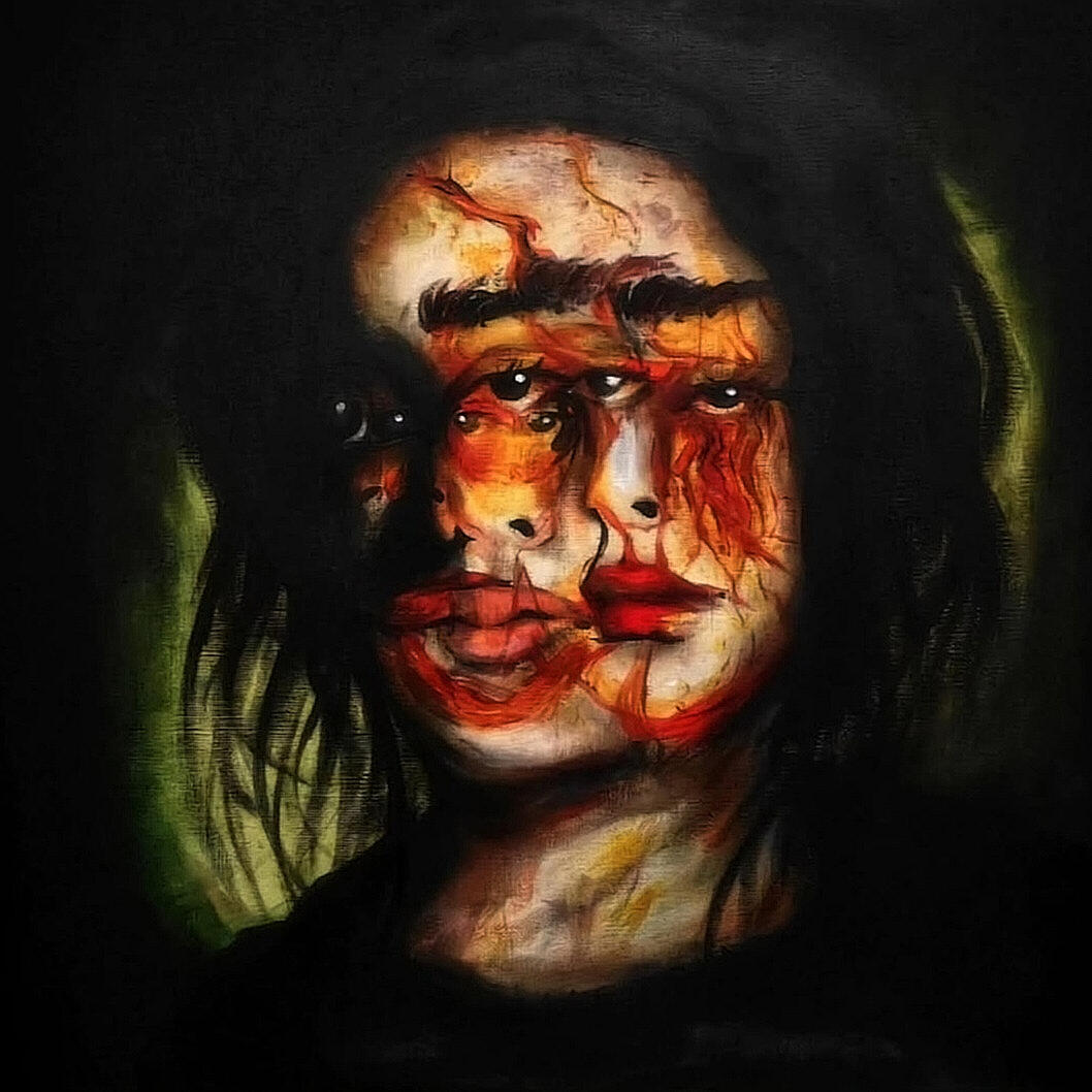 "Lost In Her Eyes" Acrylic on canvas 60X60