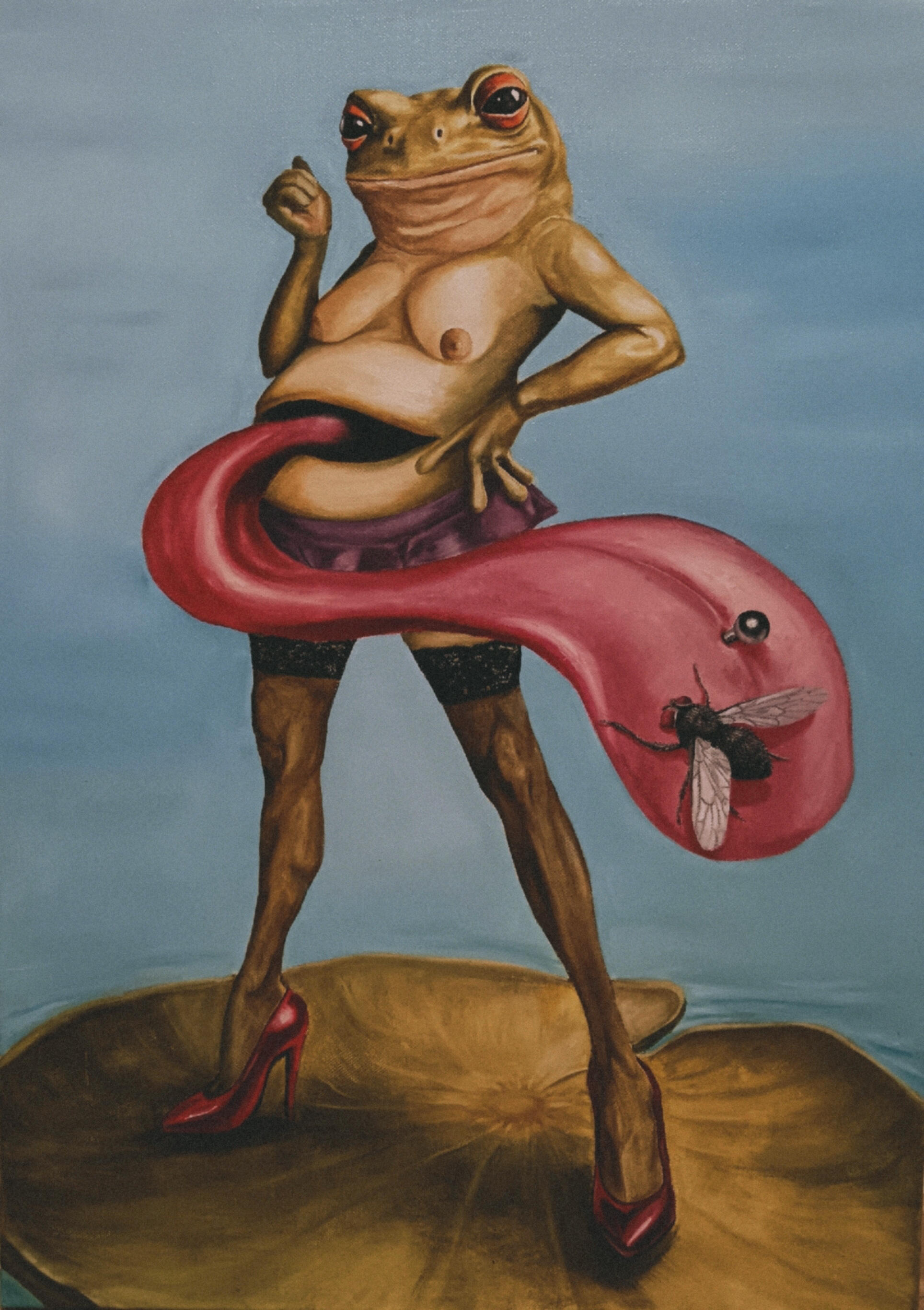 "What A Catch" oil on canvas 50X70